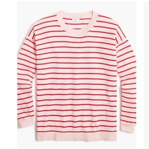 New with tags! J. Crew Striped dropped-shoulder crewneck sweater